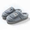 Lightweight Embroidered Cotton Slippers Autumn and Winter Indoor Home Warm Piled Couple Hair Slippers