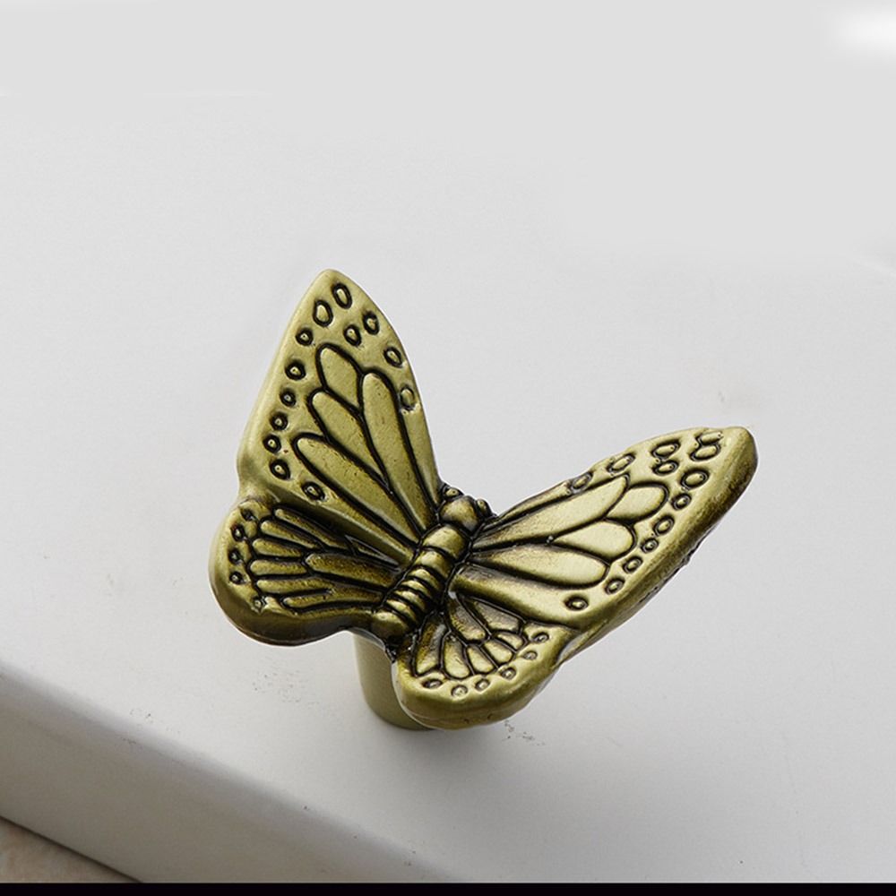Single Hole Antique Cabinet Knob Butterfly Drawer Knobs Creativity Door Pull Handles Dresser
