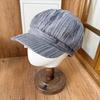 Autumn and winter new vertical pattern burr newsboy hat women's loose version octagonal hat commuting atmosphere daily beret tide