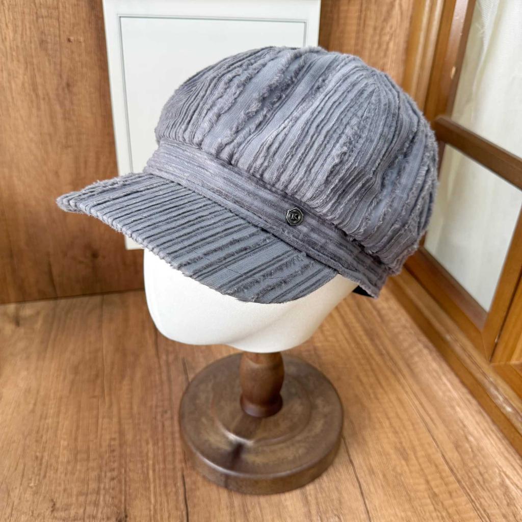 Autumn and winter new vertical pattern burr newsboy hat women's loose version octagonal hat commuting atmosphere daily beret tide