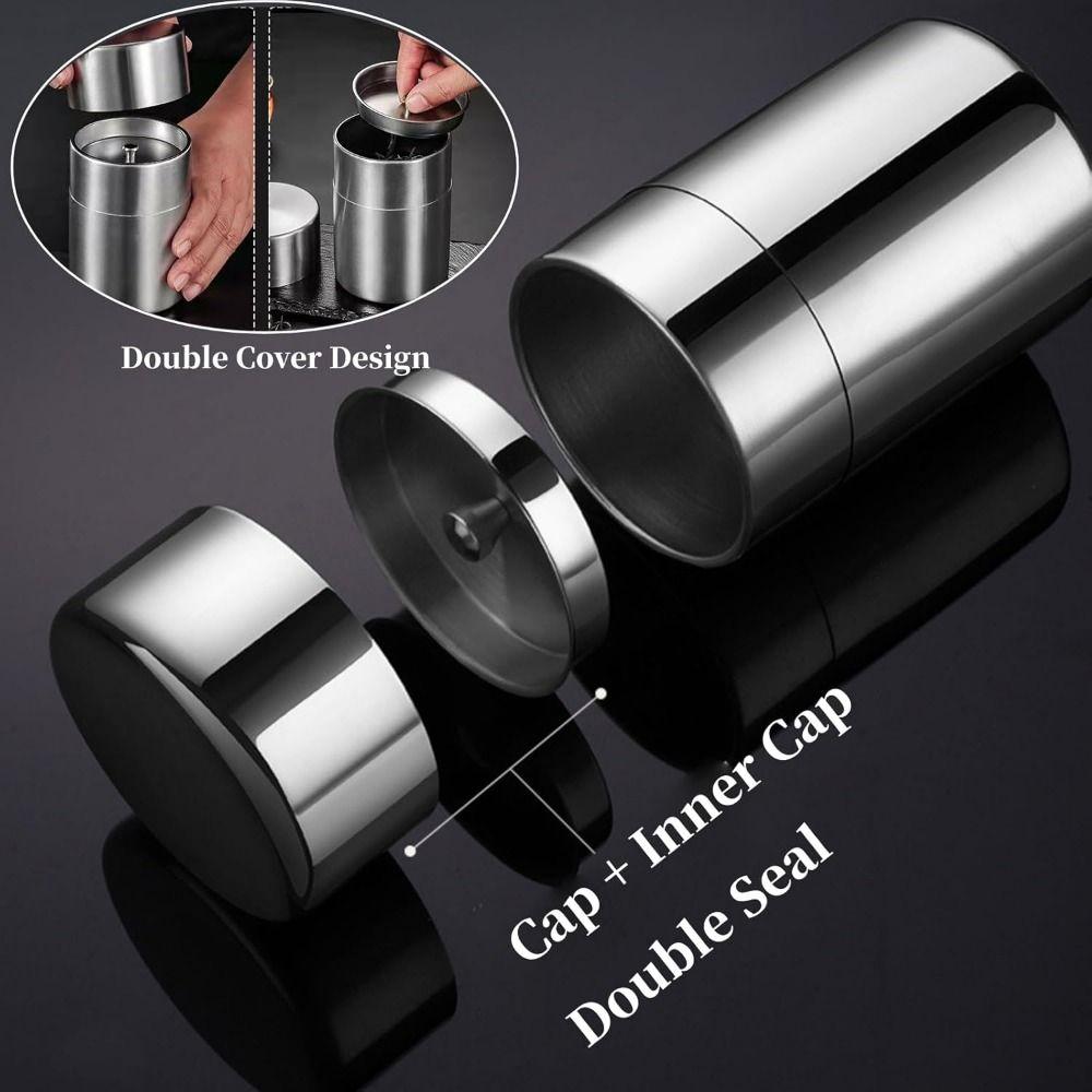 Airtight Seal Stainless Steel Tea Canister Stainless Steel Food Sealed Containers Loose Tea