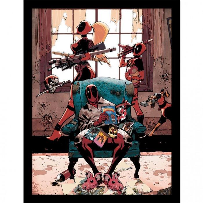 Deadpool Семейный постер в рамке