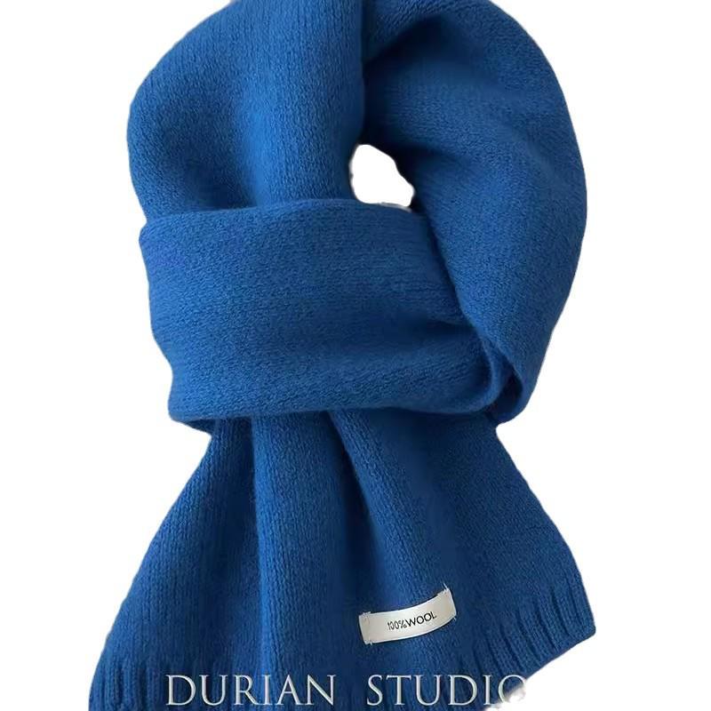 Australian Pure Wool Cashmere Scarf - Unisex Winter Warm Knitted Solid Color