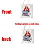 Custom Name White Canvas Tote Bag Large Capacity Foldable Supermarket Shopping Bag For Women Shopper Personalized Handbags