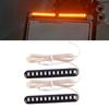 2X 12V Sequential Flowing Motorcycle 12 LED Mini Strips Turn Signal Light Amber