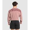 Gymshark Power Washed Crew Brick Brown A2a8c Ncrq