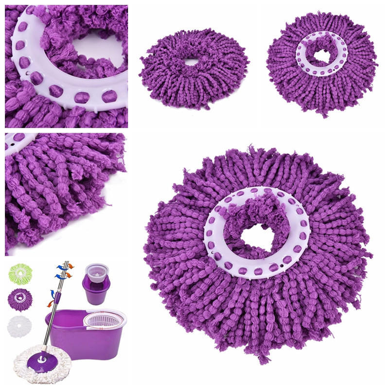 Бытовая волшебная сменная насадка для чистки с вращением на 360°, насадка для швабры из микрофибры