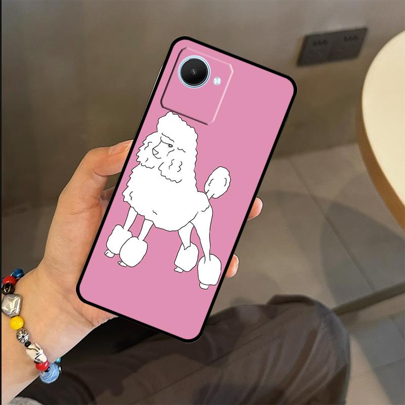 Poodle Dog Case For Realme C53 C55 C51 C25 C63 C61 C65 C67 C71 C75 GT6 GT7 Pro 11 12 13 14 15 Pro Plus