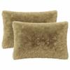 Cushions with Insert HEERLEN 2 Pcs. Light Gray PV Fleece