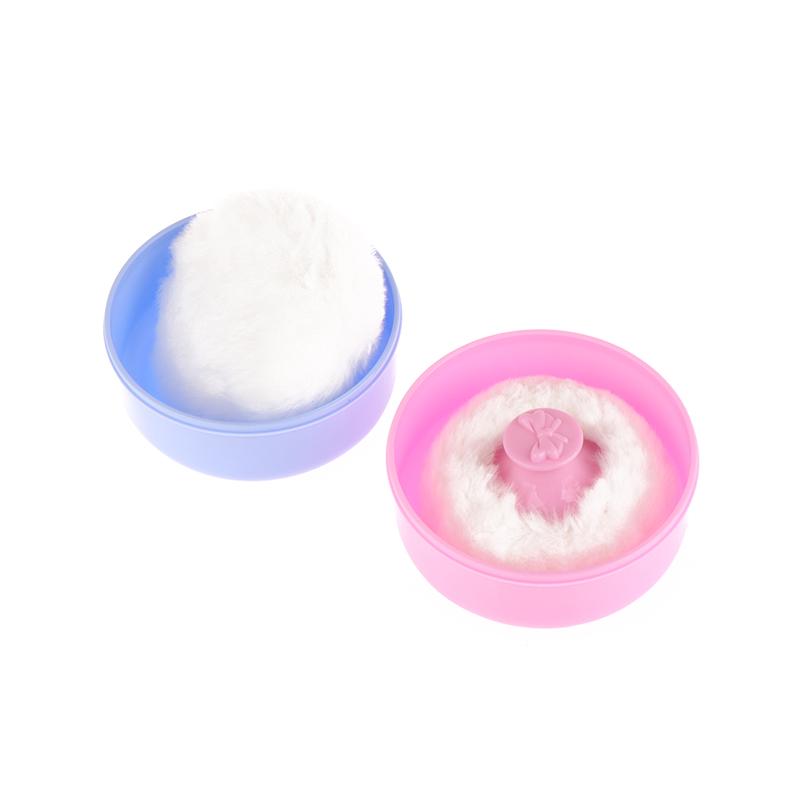 Сухая пудра-пуховка с коробкой Baby Soft Face Body Cosmetic Powder Puff Talcum Powder Sponge Box Case Case Container