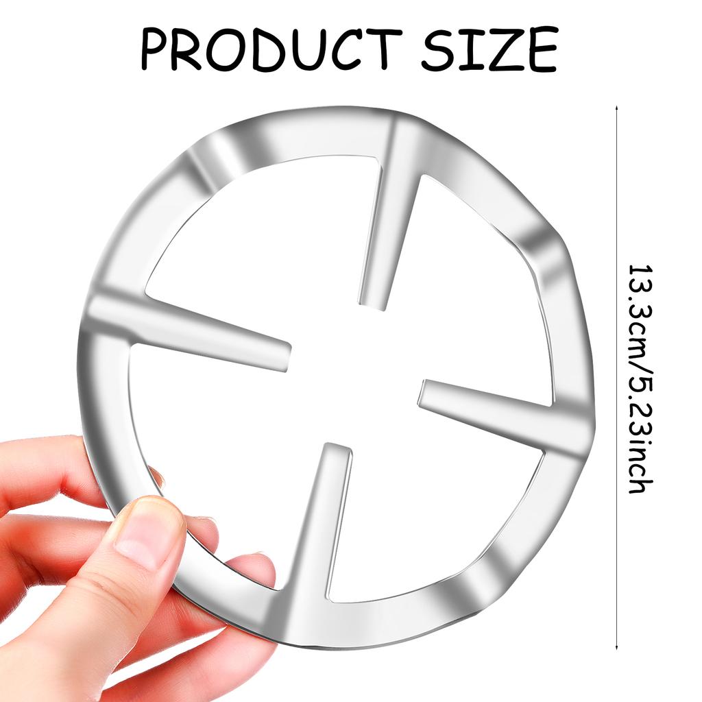 2 Pcs Gas Ring Reducer Wok Ring Universal Iron Ring Stainless Steel Gas Stove Cooker Plate Coffee Pot Support Stand Gas Stove Ho
