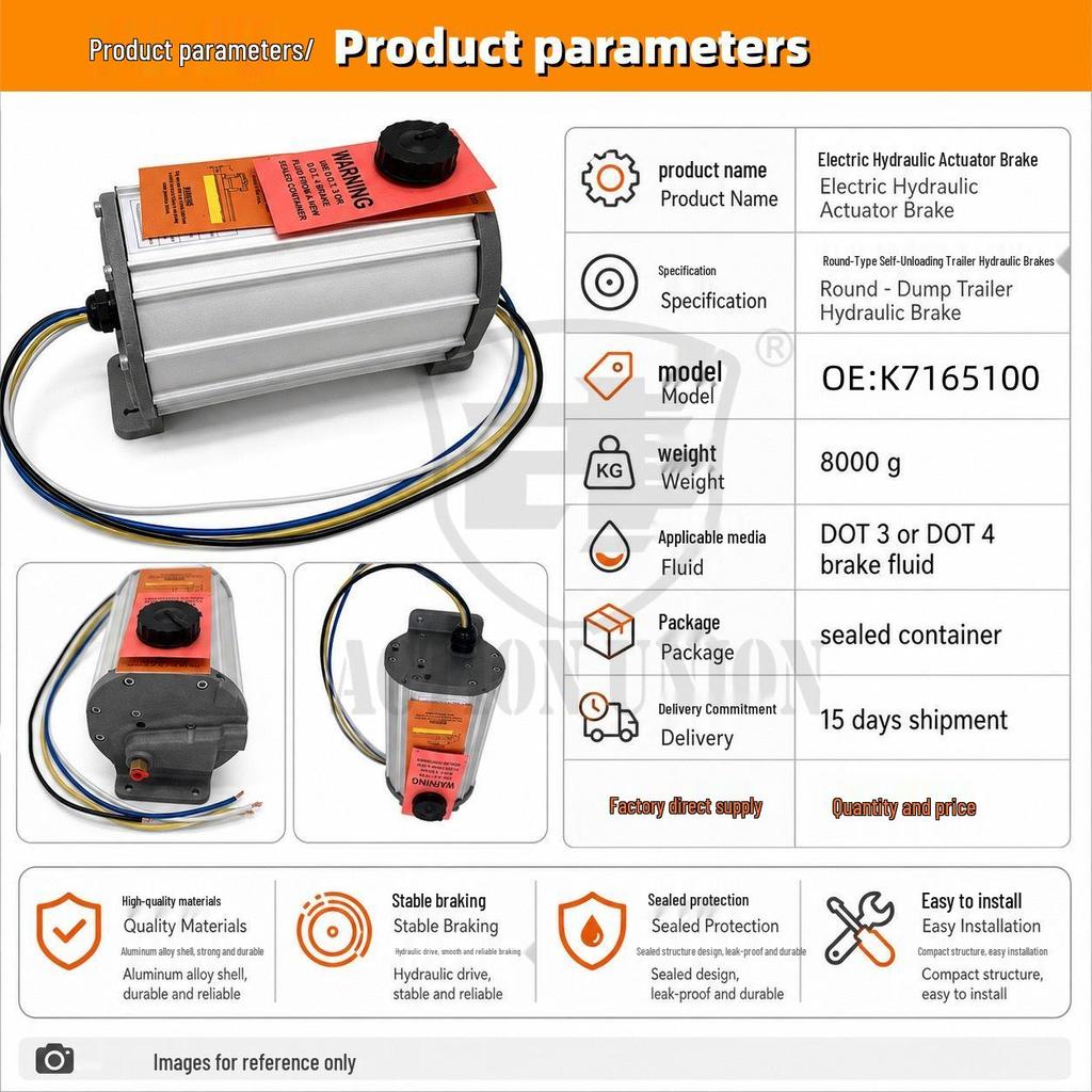 Hydraulic Brake Actuator for Dump Trailer: K7165100 Electric Model