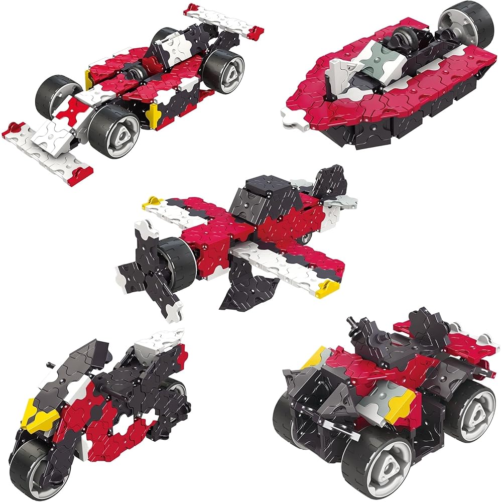 Конструктор Yoshiritsu LaQ Hamacron Constructor Racers с цветными деталями и креативным дизайном