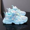 New Summer Mesh Breathable Children's Sports Shoes for Girls with Rotating Buckle, Running Dad Shoes for Older Girls