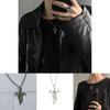 Halloween Vampire Mythology Pendant Necklace With Wing Motif For Costume Accessory