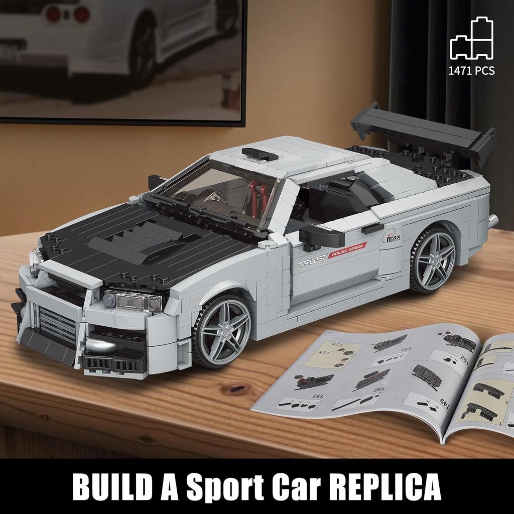 Mould King 10113 Технический автомобильный строительный блок MOC Skyline Sport Racing Модель сборного автомобиля, игрушечные кирпичи для детей, рождественский подарок