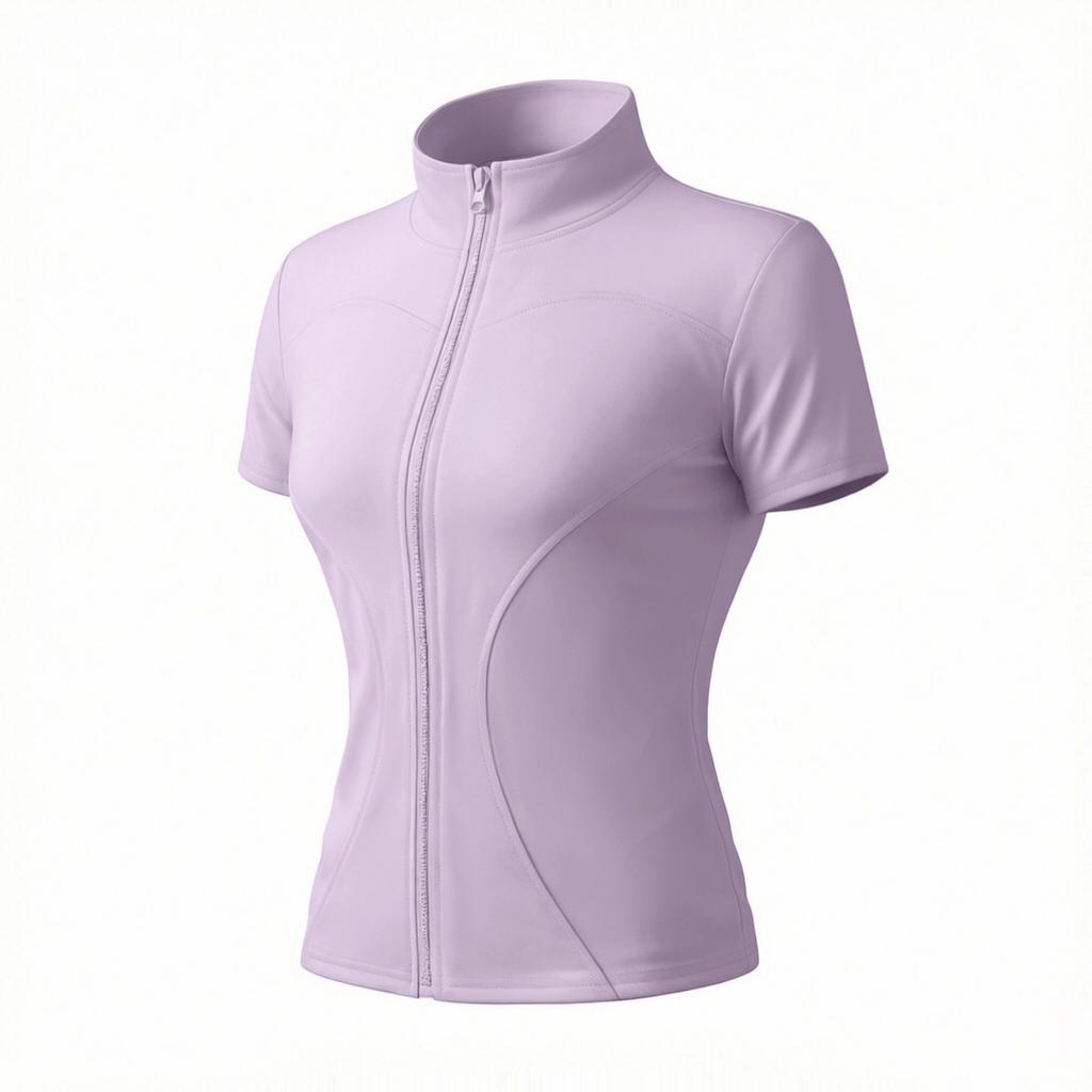 Sports jacket women's slim and thin quick-drying yoga clothes top short-sleeved Pilates training running feather tennis clothes