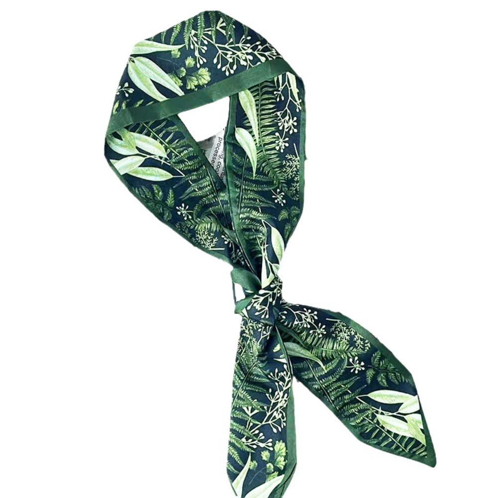 Headband Mid-Autumn Festival gift box scarf dacron Floral Skinny Scarf  Comfortable