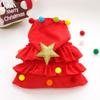 Santa Tree Costume Pet Cape Party Cosplay Pet Dress Up Clothes Christmas Dog Cloak