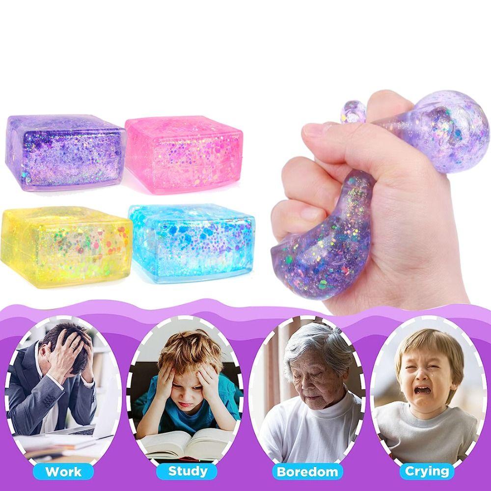 Polar Light Прозрачный куб Fidget Toy Mochi Ice Block Маленькие кубики льда Fidget Toy Игрушка для детей
