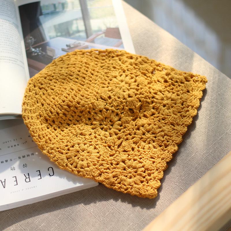 Японский стиль, Ручная работа, Шапка Баотоу, Женская, Весенне-осенний тонкий стиль, Ажурная шерстяная шапка, Ретро, Художественная вязаная шапка, Шапка для укладки