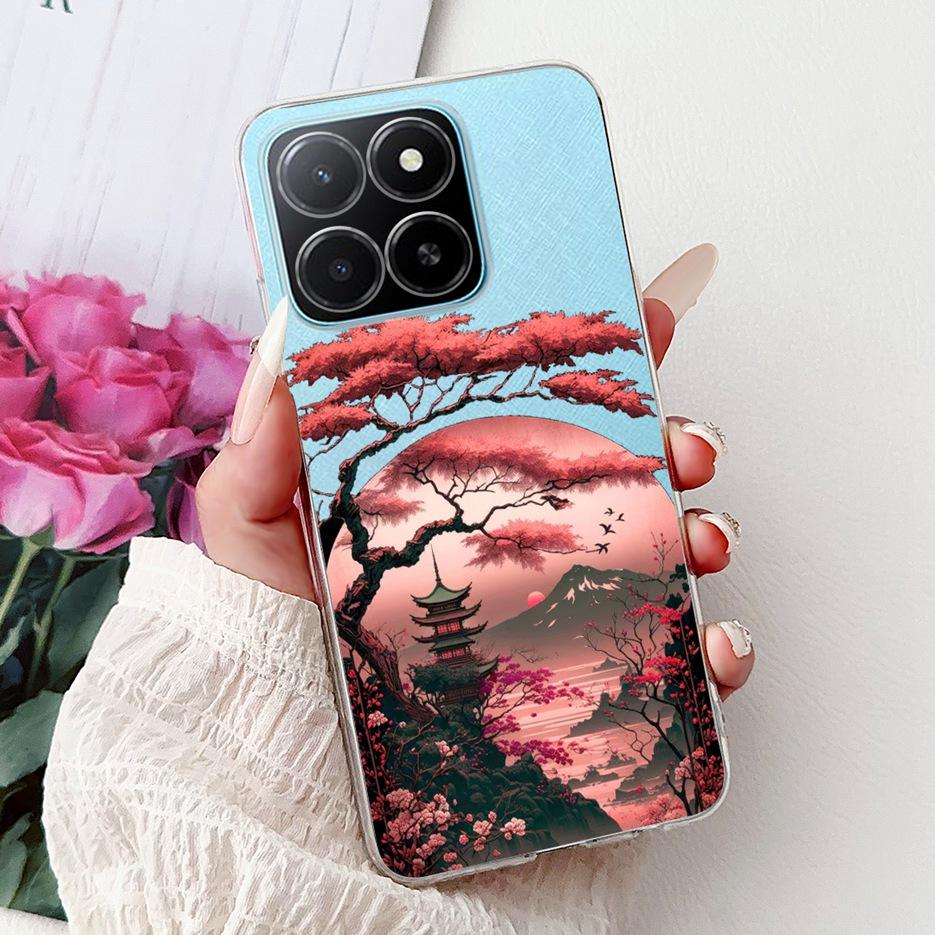 Чехол для Honor X5b 4G GFY-LX2 Милый Расписной Чехол Прозрачный Силиконовый Мягкий ТПУ Чехол для Телефона Для Honor X5b Plus HonorX5b Задняя Крышка Coque