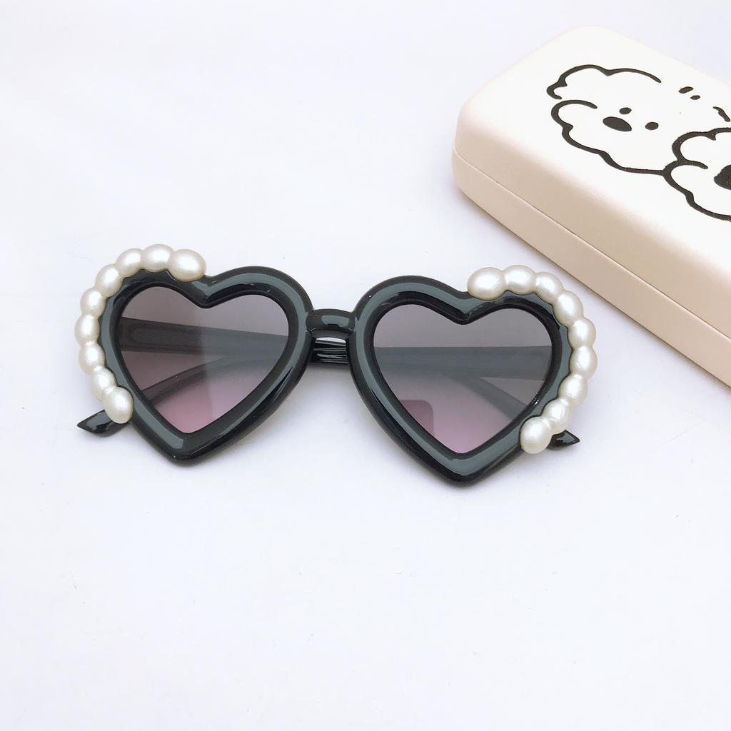 Детские солнцезащитные очки Милые солнцезащитные очки для мальчиков и девочек Солнцезащитные очки для детского сада Персиковое сердце Декоративные очки для фото