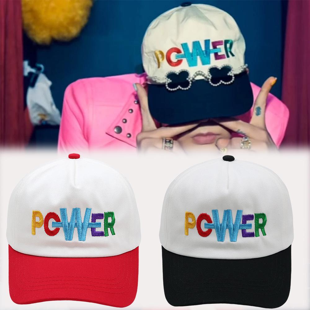 Кепка бейсбольная POWER G-Dragon Trucker Hat Высокое качество ретро двухцветная женская кепка Kpop 56-58 см регулируемая пряжка унисекс