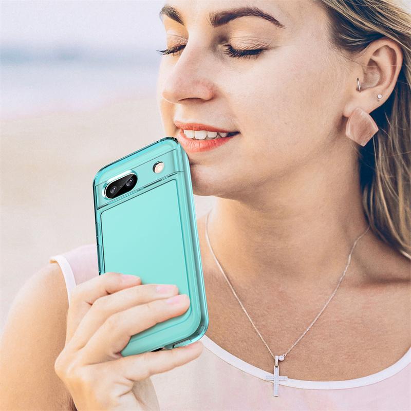 Прозрачный силиконовый чехол TPU для Google Pixel 8A Power Protective с полной защитой, ударопрочный, прозрачная текстура, модный чехол