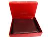 Оригинальный мужской кошелек Cartier Must de Cartier из бордовой кожи, складной, для купюр #b133 Открытая коробка
