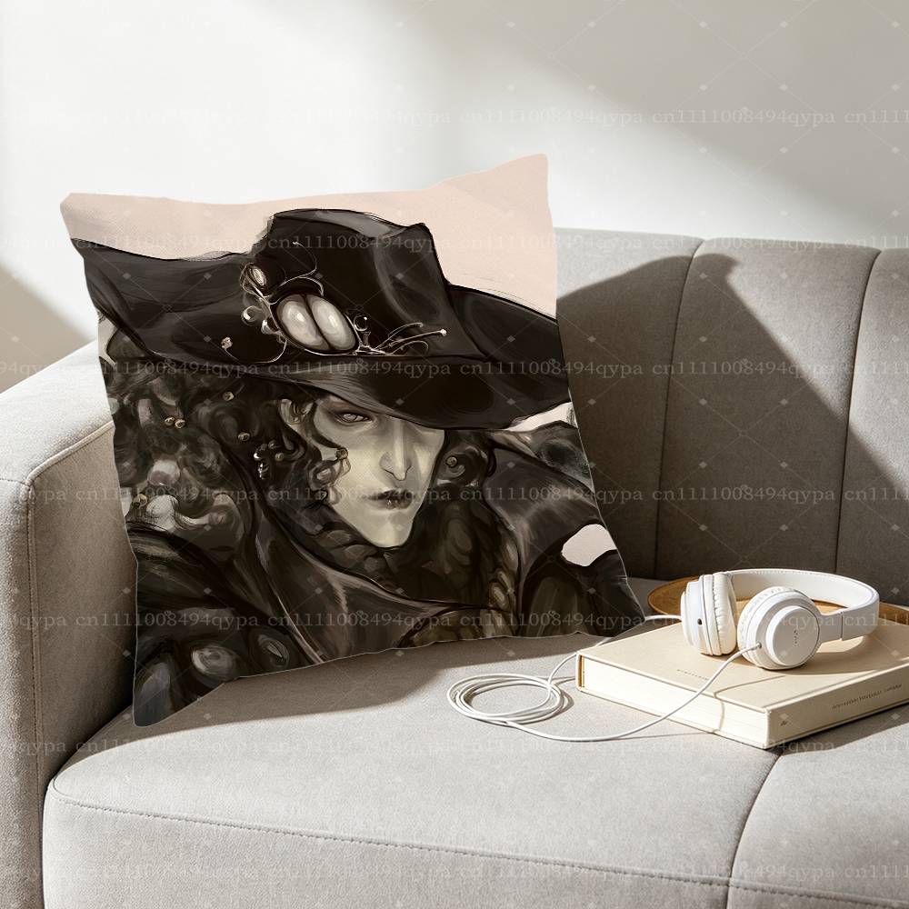 VVampire Hunter D Pillow Case Decorative Throw Pillow Cover Premium Polyester Blend SofaBedCar Decor Washable Covers