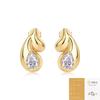 Sterling Stud Earrings With Moissanite Waterdrop Design Minimalist Fashion Jewelry Women Men