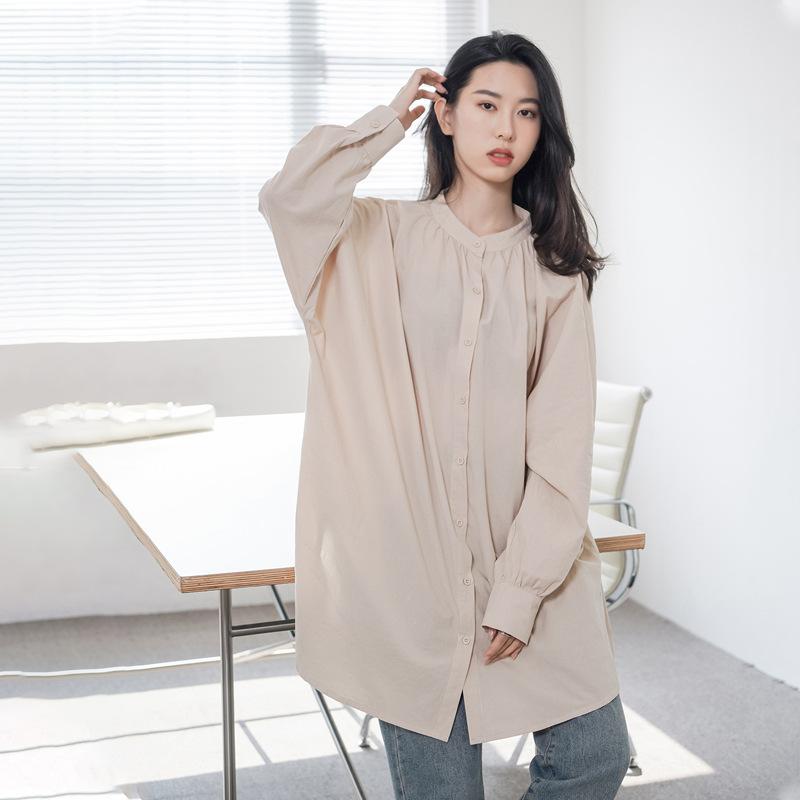 Autumn Women's Shirt Dress Pure Cotton Loose Casual Long Shirt Women's Clothing