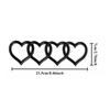 Car Logo Modification Love Four-Ring Rear Tailgate Heart-Shaped Sign Creative Decoration Sticker Suitable for Car Tail Badge Modification Love Tail