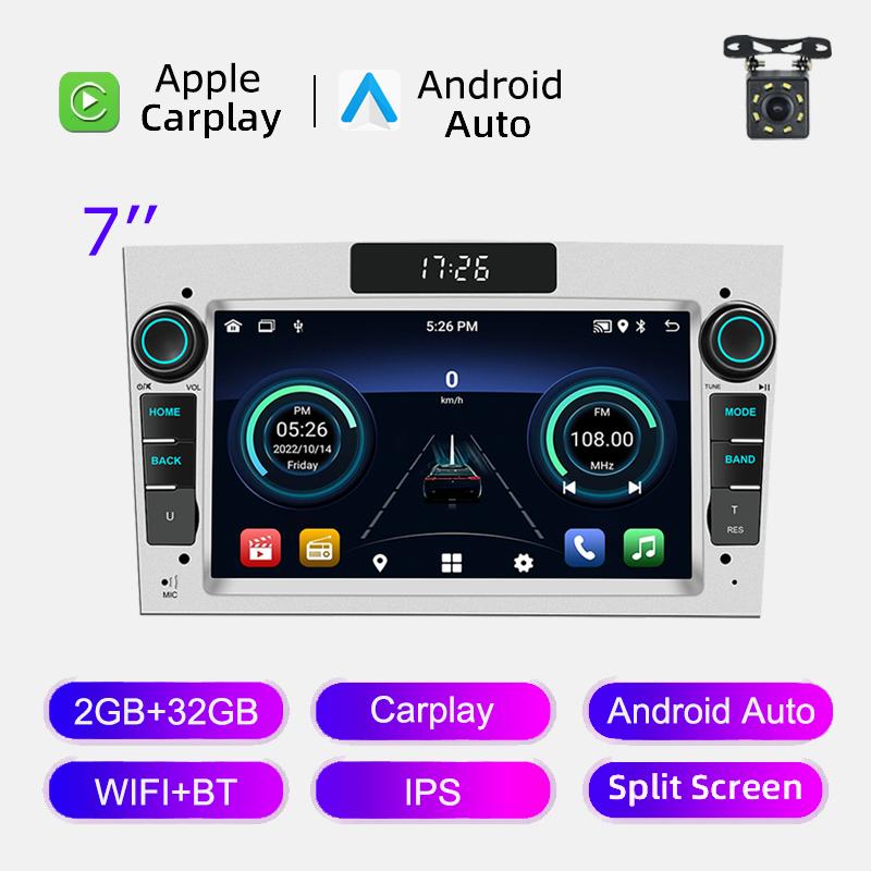 Android-радио для Opel Antara Astra H Corsa CD Meriva Signum Combo Zafira Vivaro Multimedia Carplay GPS-навигация Светодиодные часы HU
