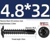 Black Phillips Flat Head Self-Tapping Screws with Washer, 410 Stainless Steel, 4.2M-4.8 Size.