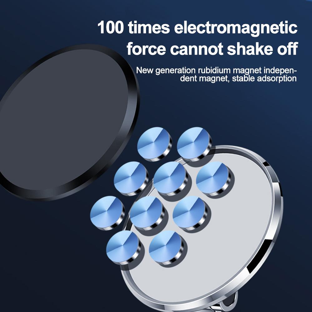 360-градусный магнитный автомобильный держатель для мобильного телефона, магнитный автомобильный кронштейн, складная поддержка смартфона в автомобиле, универсальная для всех телефонов