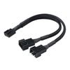 2Piece 4Pin PWMs Computer Fan Extension Cable Set 26cm Length for Enhances Airflows and Noise Reduction