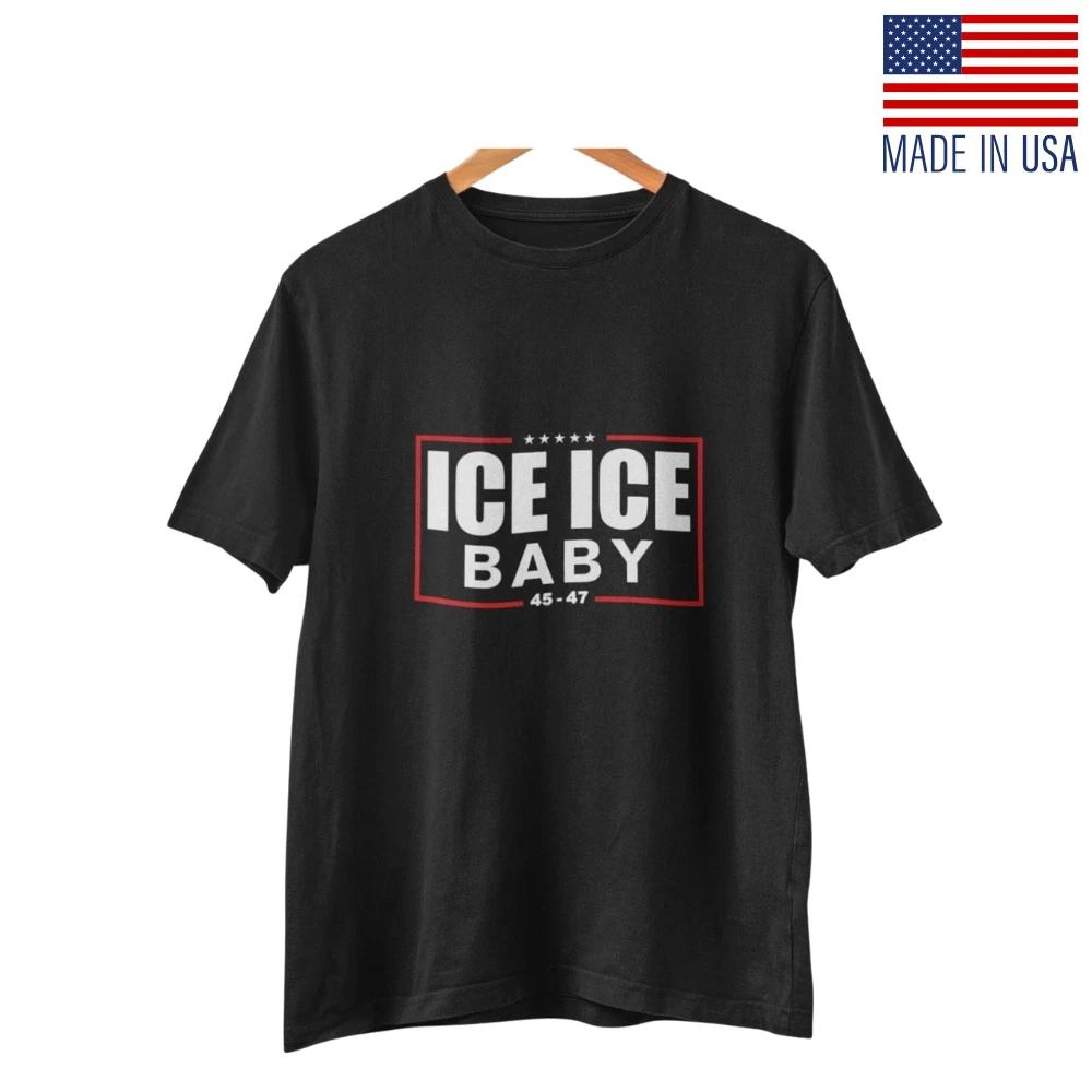 ICE ICE Baby Graphic T-Shirt Funny Streetwear Unisex Black Tee Trendy Gift