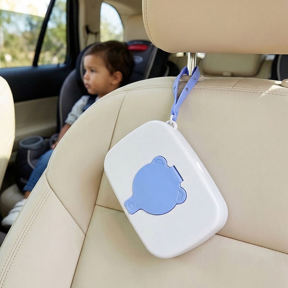Flip Cover Portable Wet Tissue Box Silicone Seal Wet Wipes Container Crib Accessory