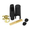 Tenor Sax Saxophone Mouthpiece Plastic with Cap Metal Buckle Reed Mouthpiece Patches Pads Cushions