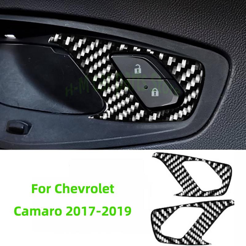 Для Chevrolet Camaro 2017-настоящее углеродное волокно внутренняя крышка коробки переключения передач Авто-интерьерная наклейка отделка Voor