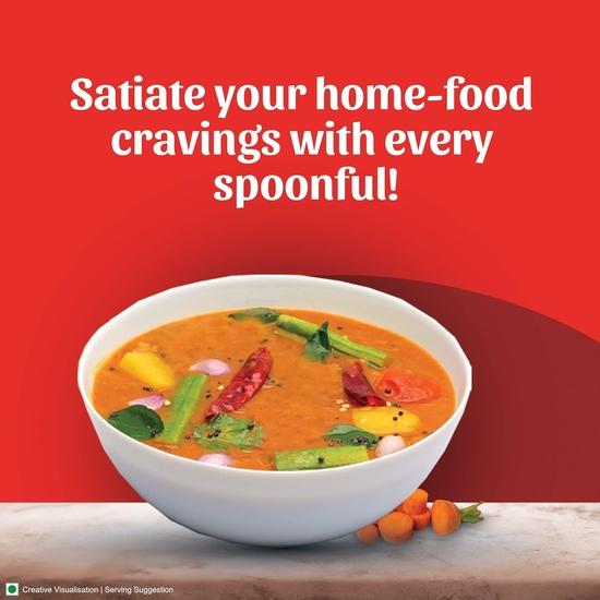 Aashirvaad Instant Sambar с добавлением овощей, готов к употреблению, польза далов, без добавления консервантов, готово через 8 минут, 30 г