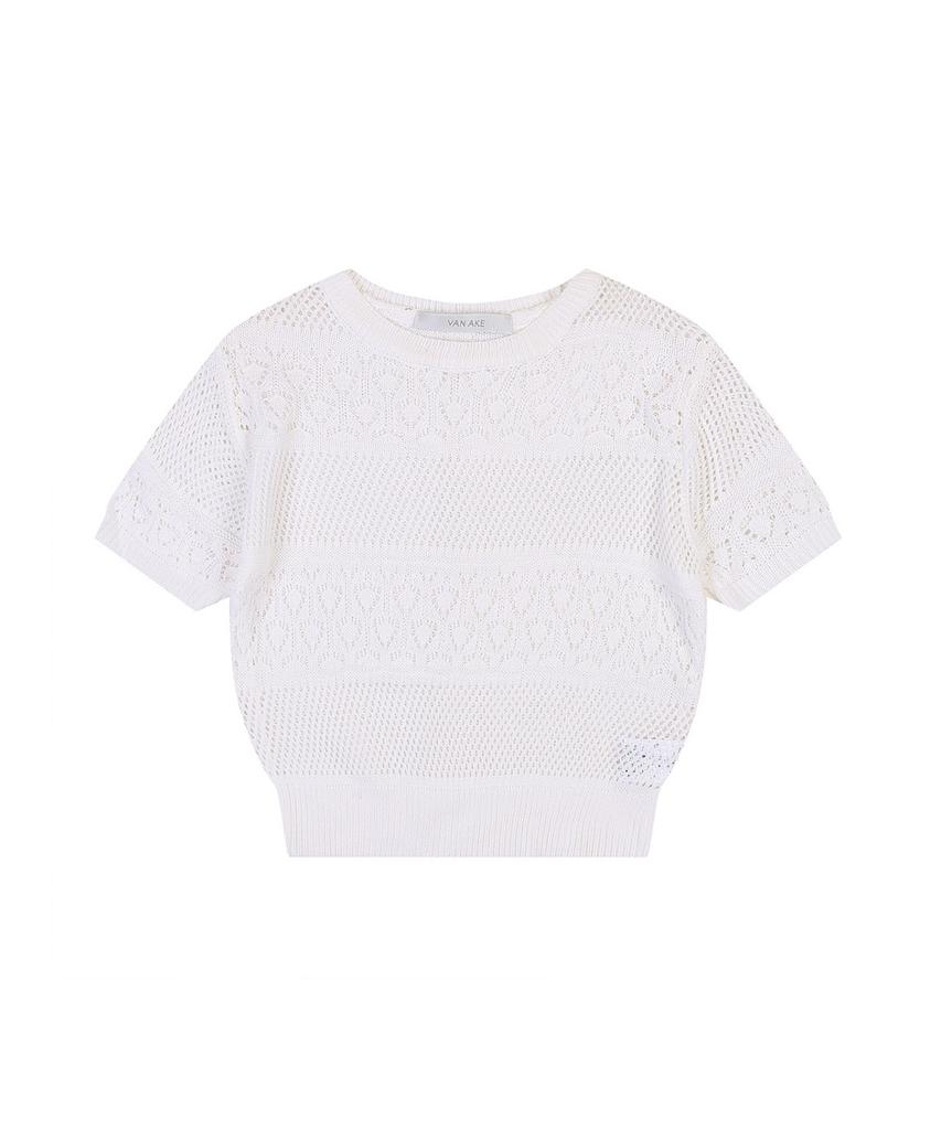 VANAKE Pattern Knit Short Sleeve Knit_Vb38Ktm308Z