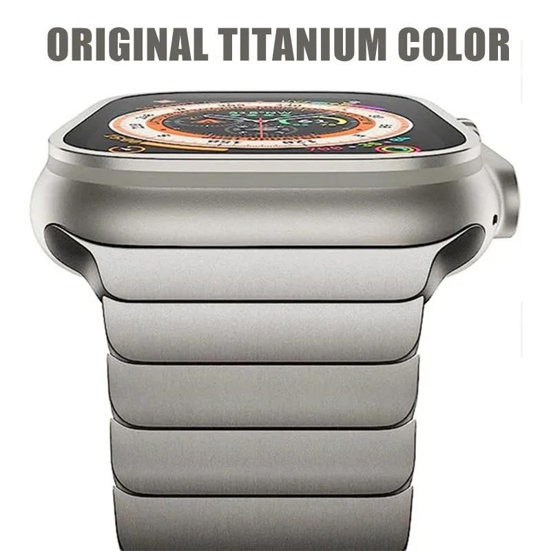 Ремешок титанового цвета для Apple Watch Ultra 2 S10 9 8 7 SE Loop для iWatch 46 мм 49 мм 45 мм 41 мм 42 мм 44 мм 38 мм 40 мм Браслет из нержавеющей стали