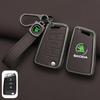 Leather Car Remote Key Case Full Cover Protector Holder Shell Fob For Skoda Superb A7 Kodiaq Octavia A7 A8 Keychain Accessories  HJ1