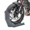 Rampe de chargement en Alu max. 340 kg pliable pour scooter quad ATV + Bloque Roue Easy-Fix Béquille Avant à 21 Pouces gris