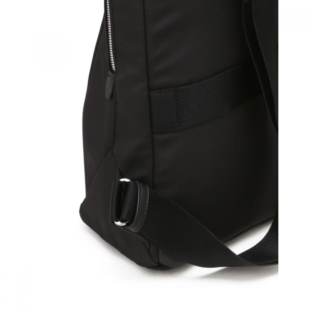 Daks Black Leather Backpack With Logo Decoration Dbba6f101bk