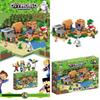 Игрушка-конструктор высокой сложности, совместимая с Lego Minecraft Village Boy Puzzle Assembly