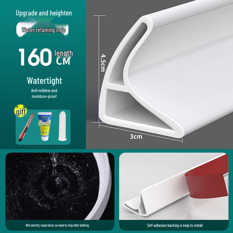 Silicone Self-Adhesive Waterproof Barrier Strip for Bathroom & Shower Floors